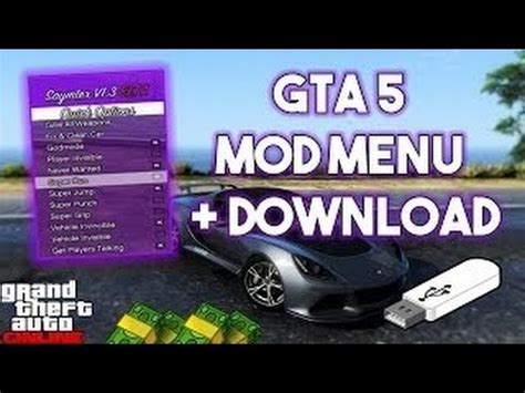 Download it now for gta 5! GTA 5 Online Mod Menu USB Install Tutorial 1.27 + Download ...