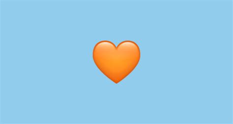 🧡 Cœur Orange Emoji On Whatsapp 223272