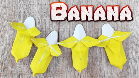 Easy Origami Banana Tutorial How To Make A Simple 3d Banana Paper Diy