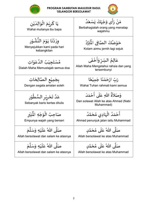 You can do the exercises online or download the worksheet as pdf. Panduan Teks Selawat Maulidur Rasul Oleh JAKIM. Versi Rumi ...