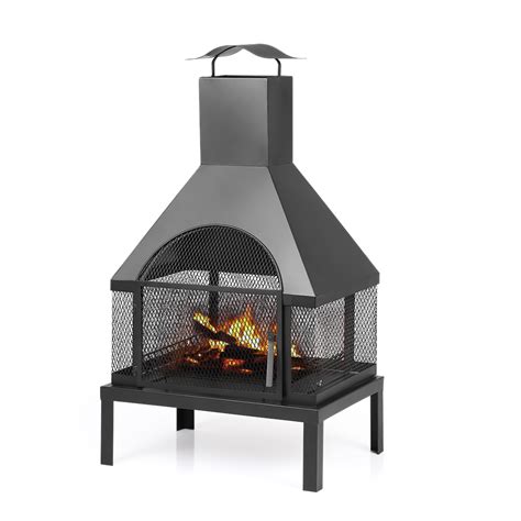 The chiminea is made of 14 gauge steel and. iKayaa Large Chimney Garden Outdoor Patio Fire Pit ...