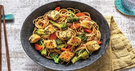 Use precooked soft udon noodles for ease; Sesame Crumbed Japanese Tofu with Udon Noodle Stir-Fry ...