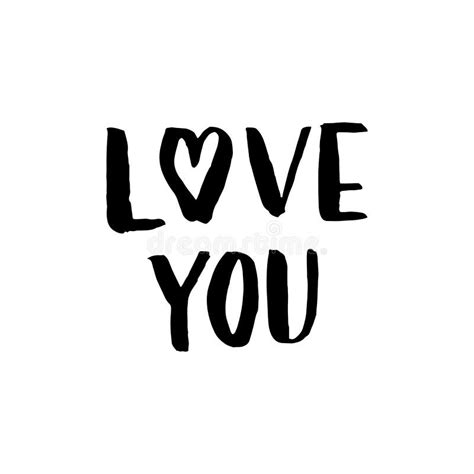 Love You Handwritten Text Greeting Valentine S Day Typography