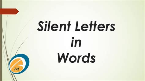 Silent Letters in Words - YouTube