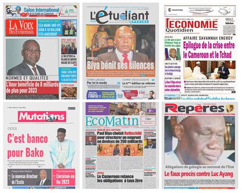 Cameroun Revue De La Presse Du Mercredi 05 Juillet 2023