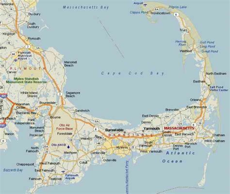 Map Of Cape Cod Ma Holiday Map Q