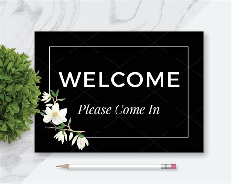 Open Printable Sign Welcome Please Come In Printable Sign Etsy