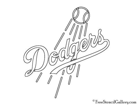 Los angeles dodgers logo vinyl decal many sizes buy 2 get 1. MLB - Los Angeles Dodgers Logo Stencil | Free Stencil Gallery