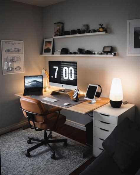 This tiny bedroom decorated by ikea has it all. 17+ Office Desk Setup Workspace Inspiration | Home office ...
