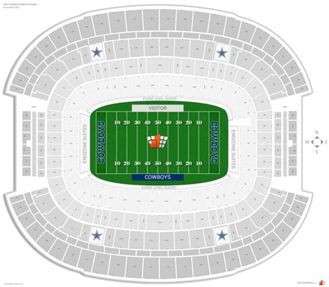 Dallas Cowboys Interactive Seating Chart