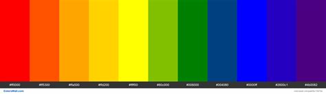 Rainbow Of 11 Colors Palette Colorswall