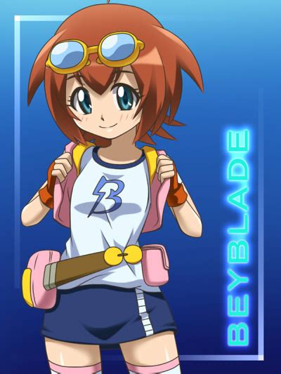 Awa Amano Madoka Beyblade 00s 1girl Blue Eyes Brown Hair Female