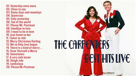 The Carpenters Greatest Hits Full Album The Carpenters Best Hits Live