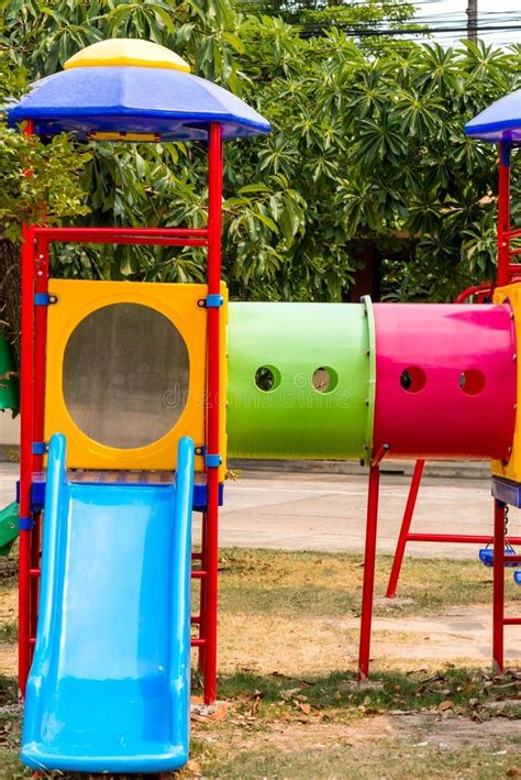 Colorful Children Playground Stock Image Image Of Game White 73893985