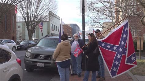 Virginia Flaggers Take To Streets Of Lexington For Lee Jackson Day