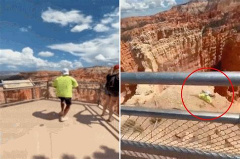 Prankster Nearly Falls Off Cliffs Edge At Utah National Park In