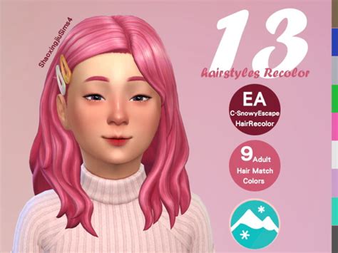 Child Snowy Escape Hair Recolor Set By Jeisse197 At Tsr Sims 4 Updates