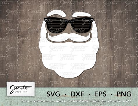 Cool Santa Santa In Sunglasses Layered Svg Cut Files Etsy