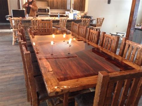 Hand Made Custom Built Reclaimed Barn Wood Dinning Room Table And