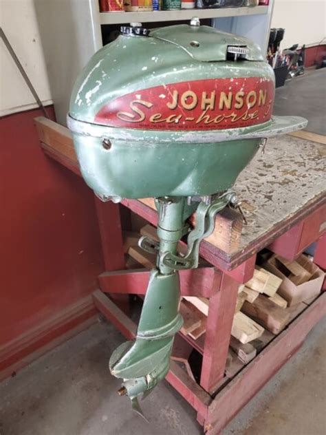 Vintage Johnson 5 Hp Seahorse Outboard Motor From 1940s Has Good