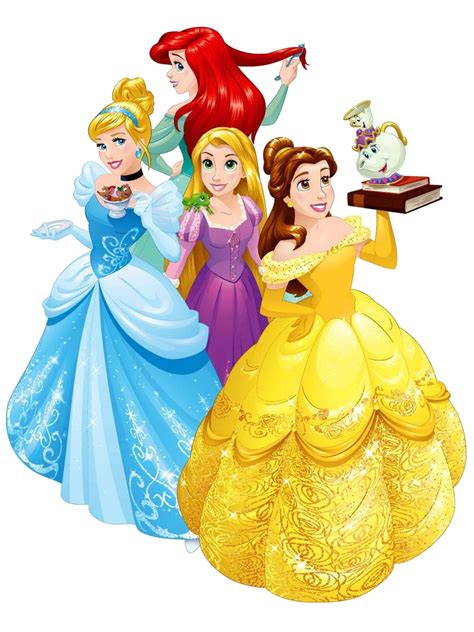 Cinderella Ariel Belle Rapunzel And Ms Potts In The Most Recent