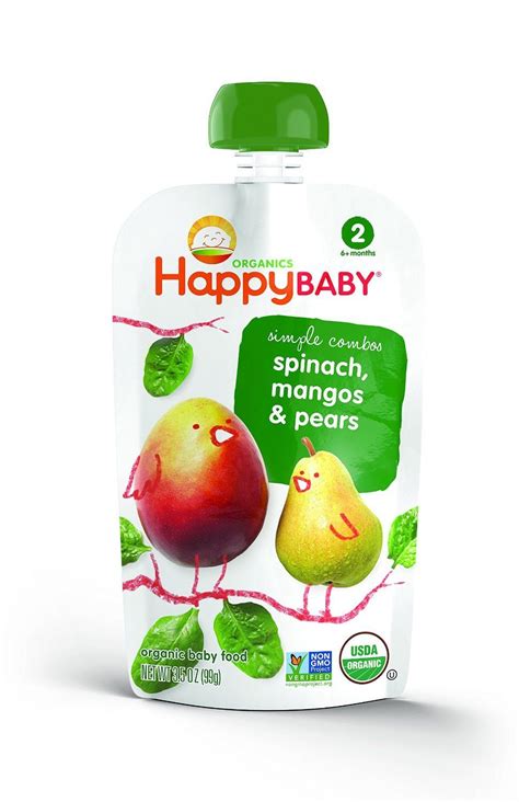 Meat and poultry are among the best food sources of zinc for babies. HAPPY BABY: Organic Baby Food Stage 2 Spinach Mangos ...