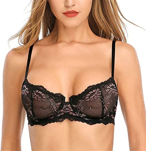 Wingslove Women S Lace Bra Beauty Sheer Floral Underwired Sexy Bra Non