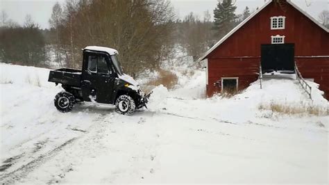 Snow Plowing With Polaris Ranger 570 Youtube