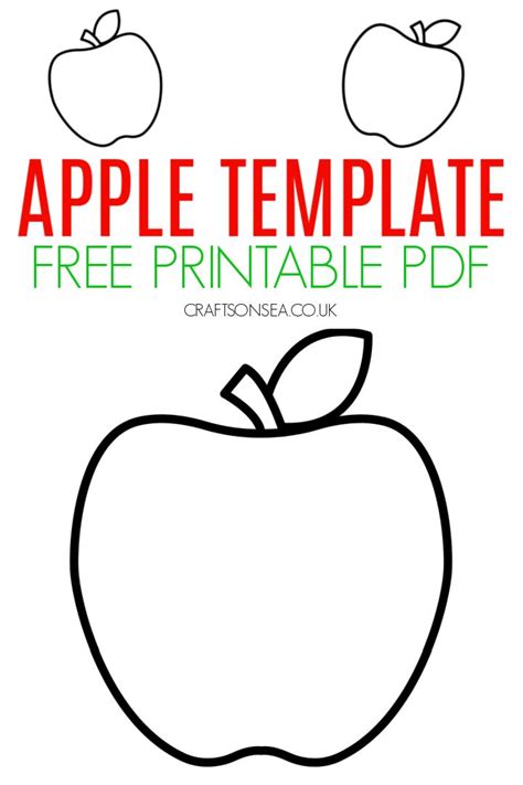 Free Printable Apple Template Apple Template Templates Printable