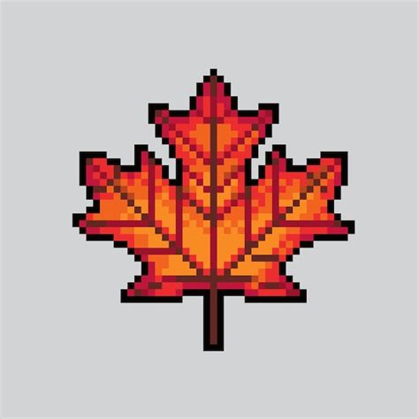 Premium Vector Pixel Art Illustration Maple Leaf Pixelated Maple Leaf