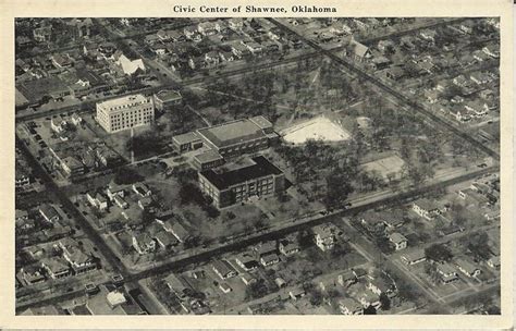 Aerial View Of Woodland Park In Shawnee Ok 1930s Oklahoma History