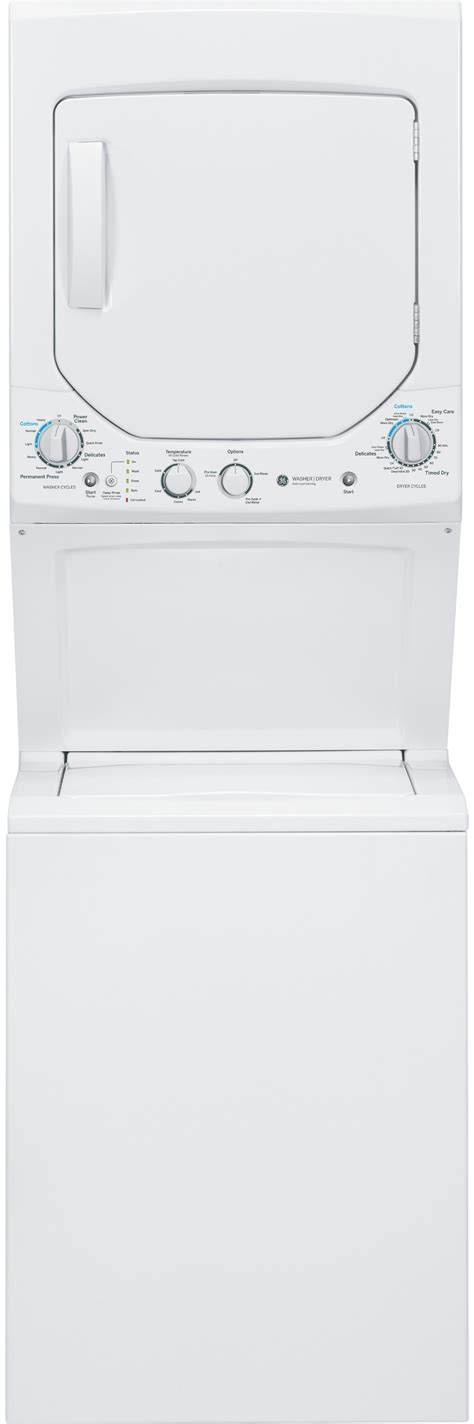 Ge Gud24essjww 24 Inch Electric Laundry Center With 20 Cu Ft Washer