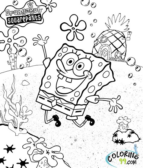 Spongebob Coloring Pages Free Printable Printable Word Searches