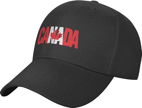 Canada Canada Canadian Flag Hat Black Baseball Cap Adjustable Cooling
