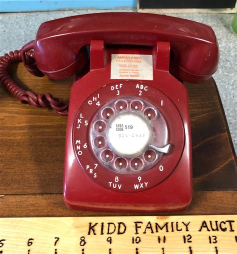 Red Vintage Rotary Dial Phone