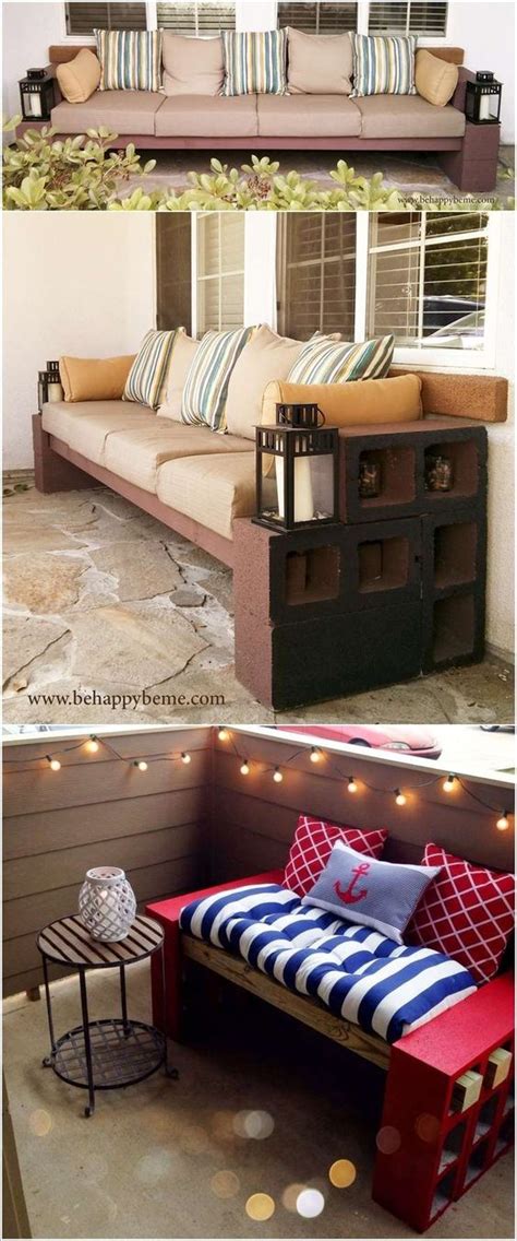 15 DIY Cheap Patio Bench Ideas From Concrete Blocks - Dwell Of Decor