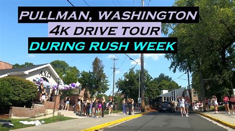 Pullman Washington 4k Driving Tour During Rush Week Dashcam