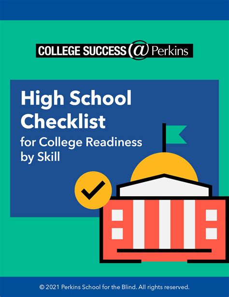 High School Checklist For College Readiness Perkins School For The Blind