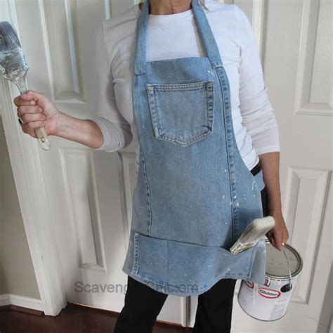 Recycled Blue Jean Apron Scavenger Chic