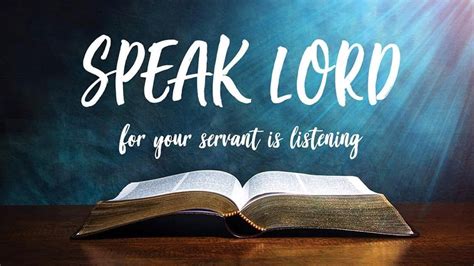 Speak Lord For Your Servant Is Listening Video Devotional By Judy