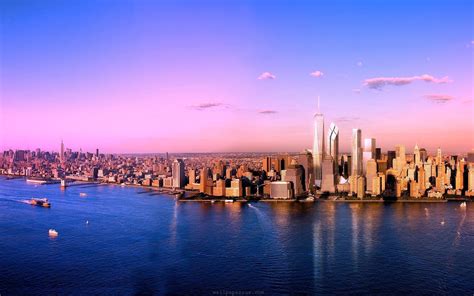 4k wallpapers of new york city, skyline, skyscrapers, cityscape, sunset, evening, world, #35 for free download. 46+ NYC Skyline Wallpaper on WallpaperSafari