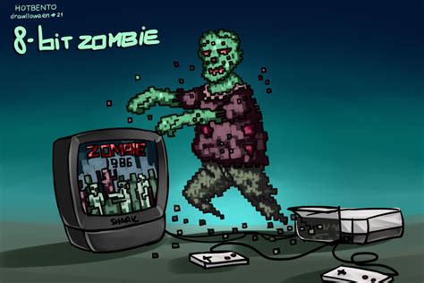 Drawlloween 21 8 Bit Zombie By Hotbento On Deviantart