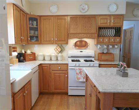 Look around your home and take note of. Oak cabinet kitchen update- No Paint | Oak kitchen ...