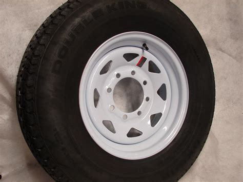 Buy 16 White Spoke Trailer Wheel 8 Lug With Radial St23580r16 Tire