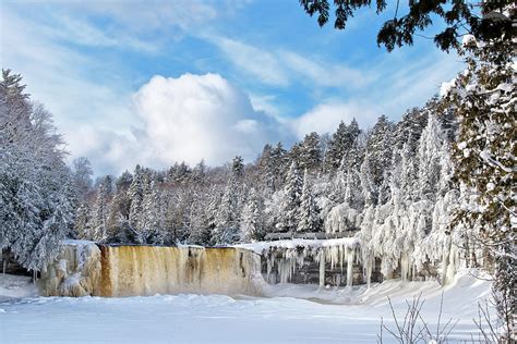 Winter At Tahquamenon Falls Photograph By Tim Trombley Pixels