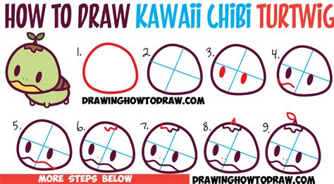 How To Draw Cute Kawaii Chibi Turtwig From Pokemon