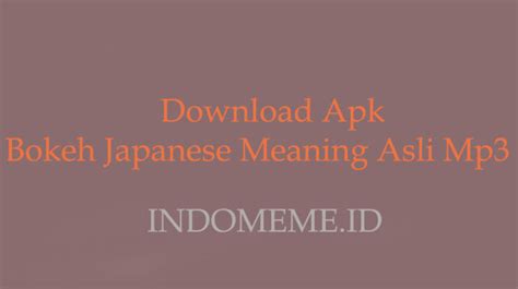 Bokeh japanese translation full version mp3 twitter video bokeh museum a bokeh film shot. Bokeh Japanese Meaning / Self Control Is Killing Japanese ...