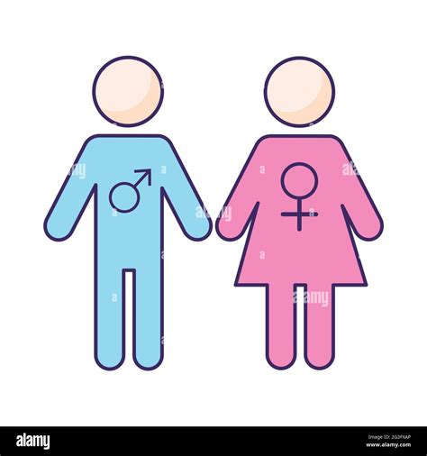 Male And Female Symbol Man And Woman Gender Icon Gender Set Isolated