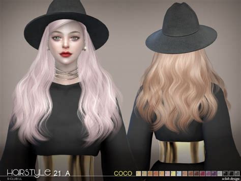 The Sims Resource Hair Coco N21a By S Club Sims 4 Hairs