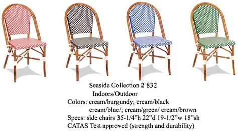 3 out of 5 & up Green/Creme- French Bistro Alum. Chair outdoor weave ...